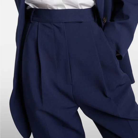 The Frankie Shop Pleated Bea Pants XS Midnight Blue NWT - Picture 4 of 11